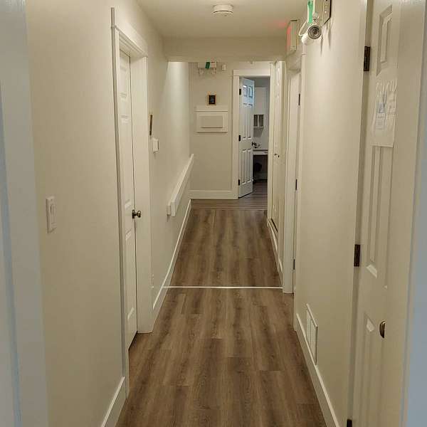 A look down the main hallway at SouthCare Chiropractic