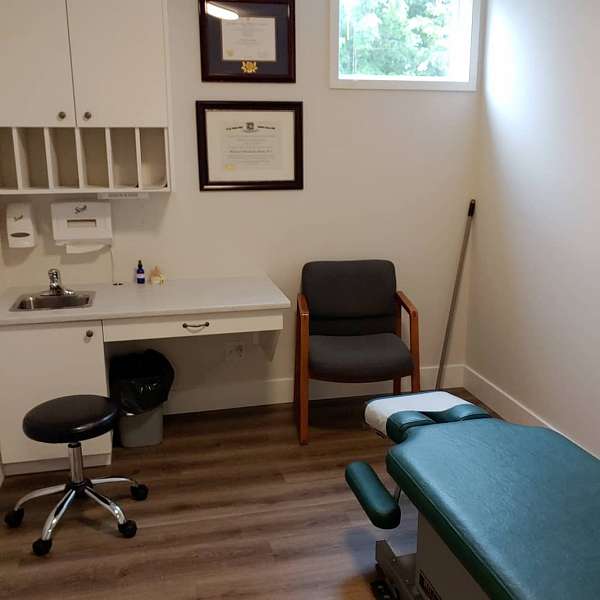 One of the private patient rooms at SouthCare Chiropractic